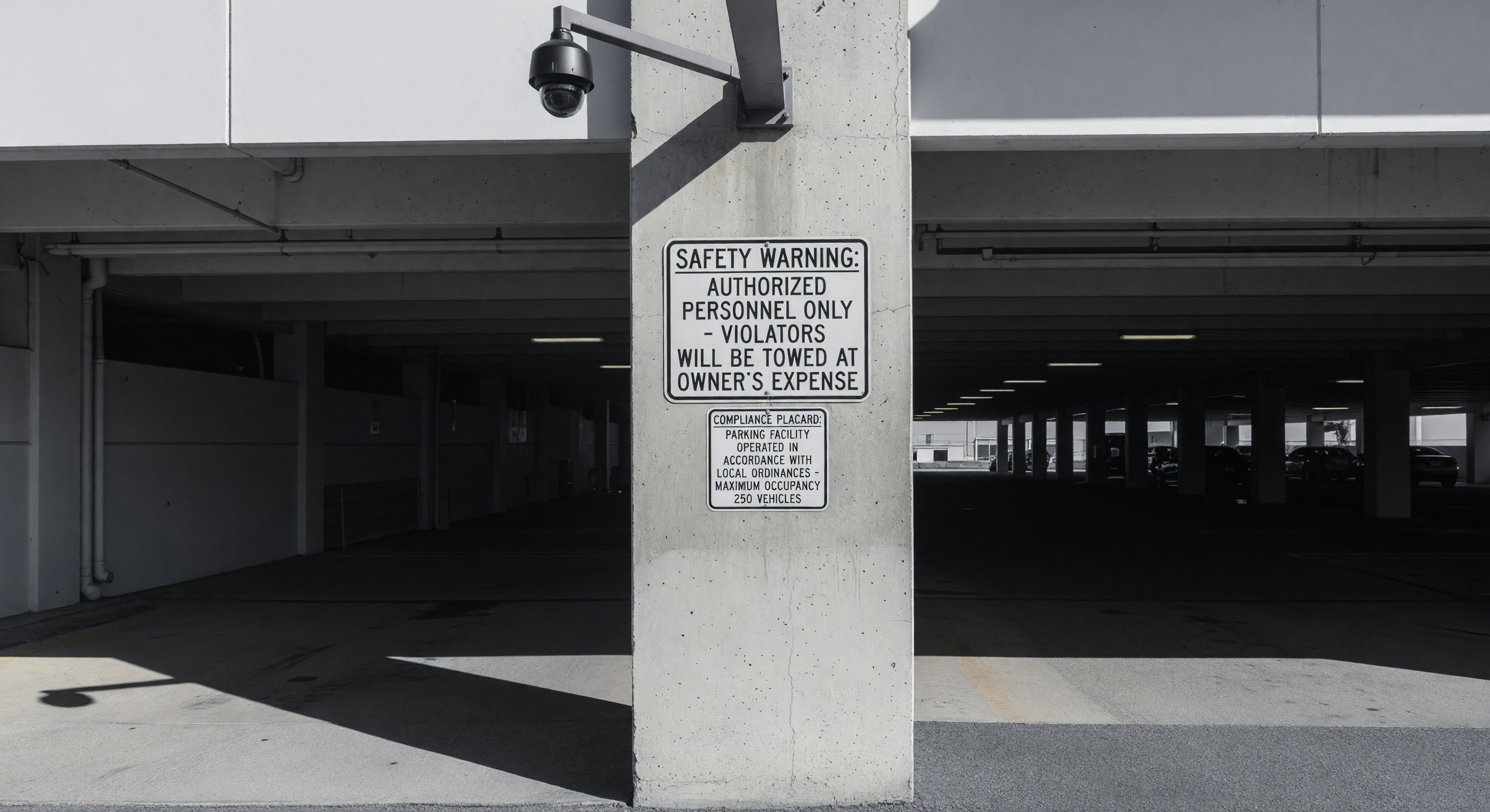 Industrial barrier gate with safety edge installed at a commercial facility entrance