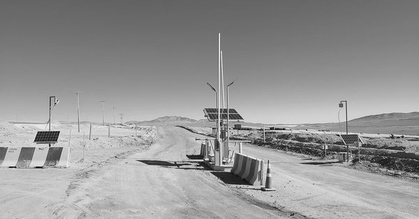 Newly installed automatic access barrier gate arm