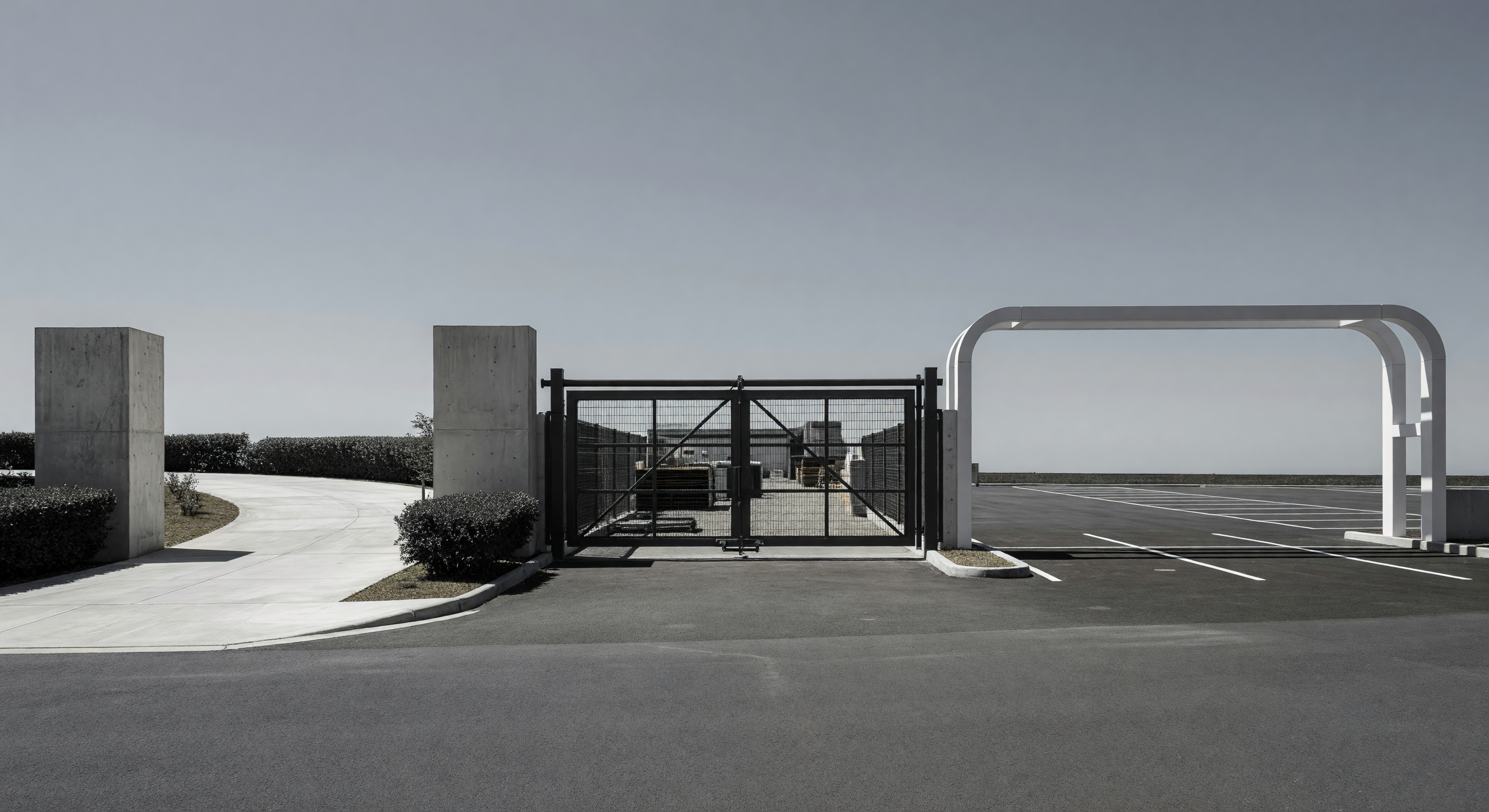 Side-by-side illustration of a swing gate, sliding cantilever gate, and barrier arm at commercial entries